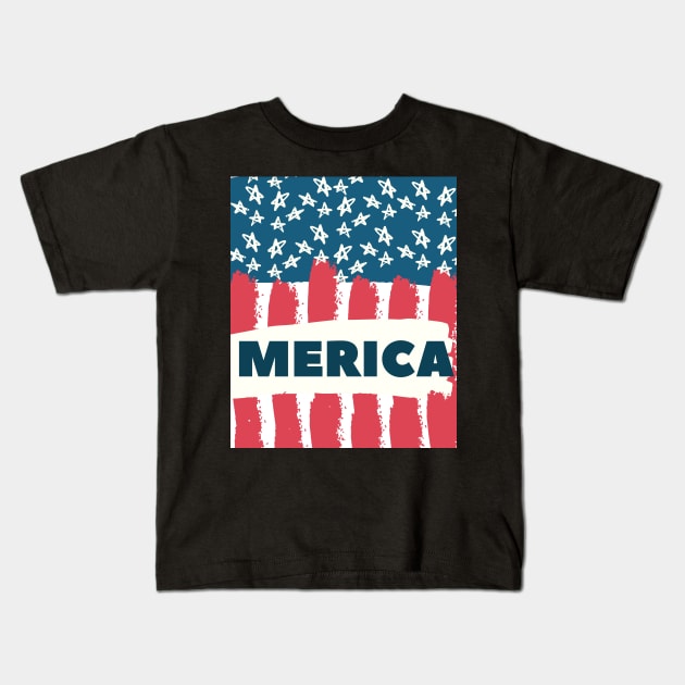 USA Flag Shirt, chemise vintage du 4 juillet, t-shirt du 4 juillet, 4 juillet usa, 4 juillet drapeau, 4 juillet vacances, 4 juillet garçons Kids T-Shirt by Be Awesome one